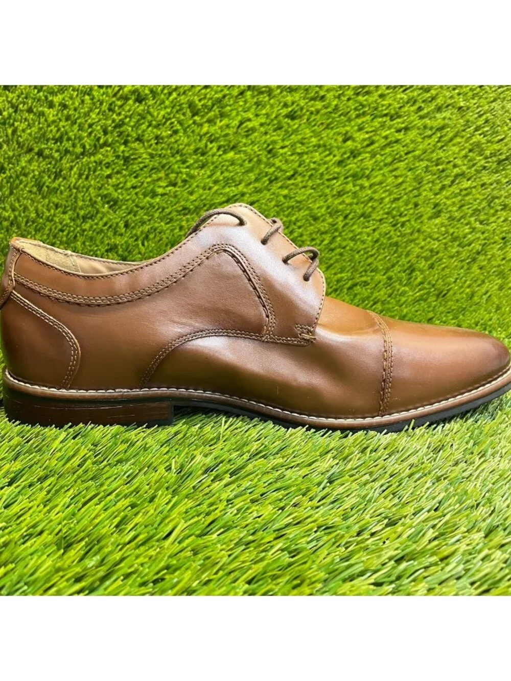 Nunn Bush Westwood Mens Size 12E Brown Classic Cap Toe Oxford Dress Shoes